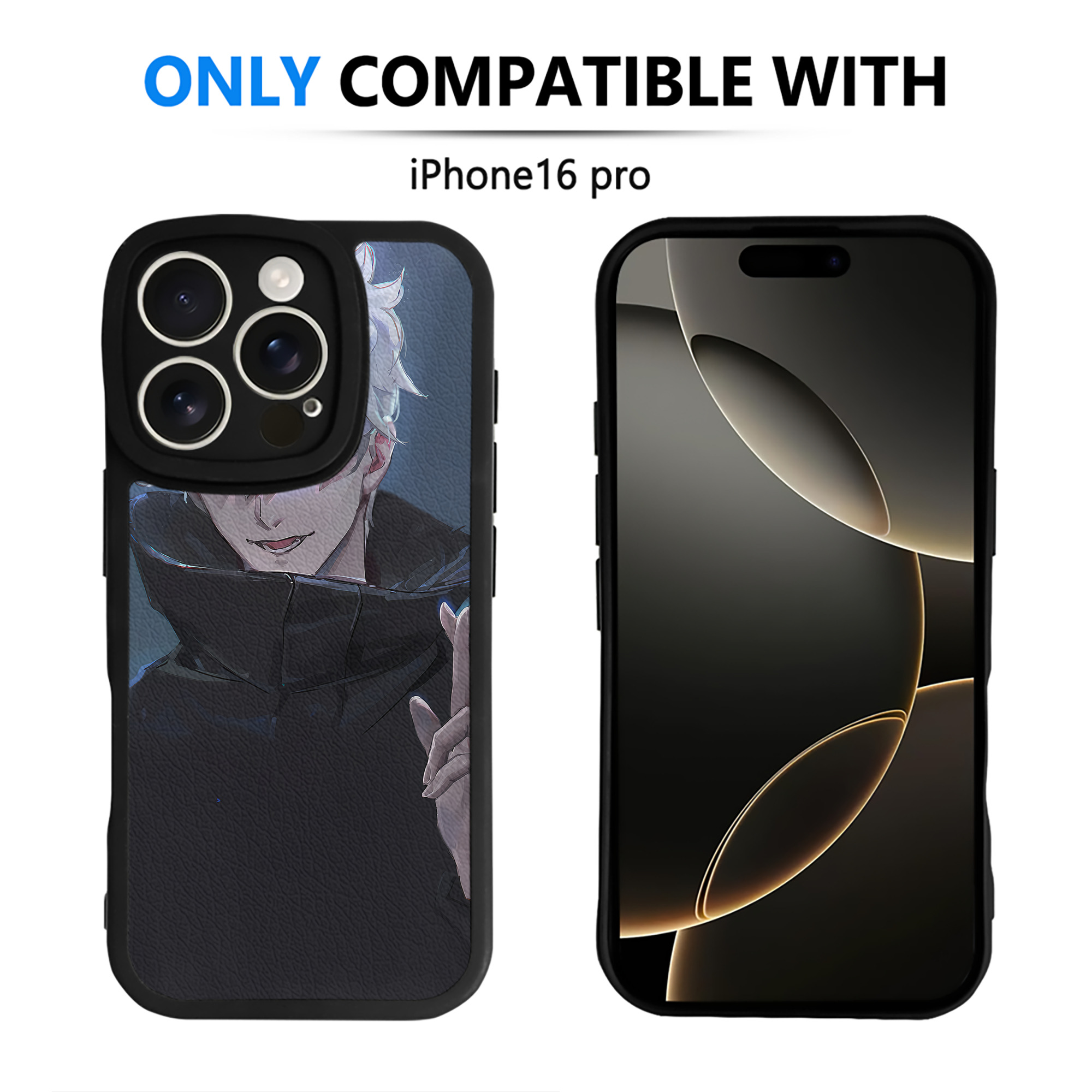 （画像用） 呪術廻戦 Jujutsu Kaisen 【iPhone 16シリーズ対応】シリコンスマホケース（レザー調） 材質：シリコン